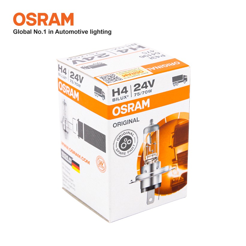 Bóng Đèn Halogen OSRAM Original H4 24V 75/70W Nhập Khẩu Chính Hãng