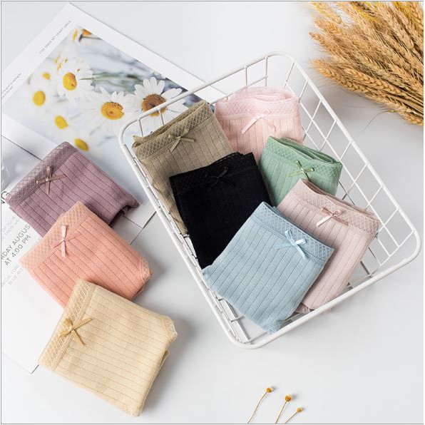 [ĐƯỢC CHỌN 9 MÀU] Quần chip lót nữ kháng khuẩn cotton gân nơ thun lạnh dễ thương sexy gợi cảm rẻ đẹp YLY03 | BigBuy360 - bigbuy360.vn