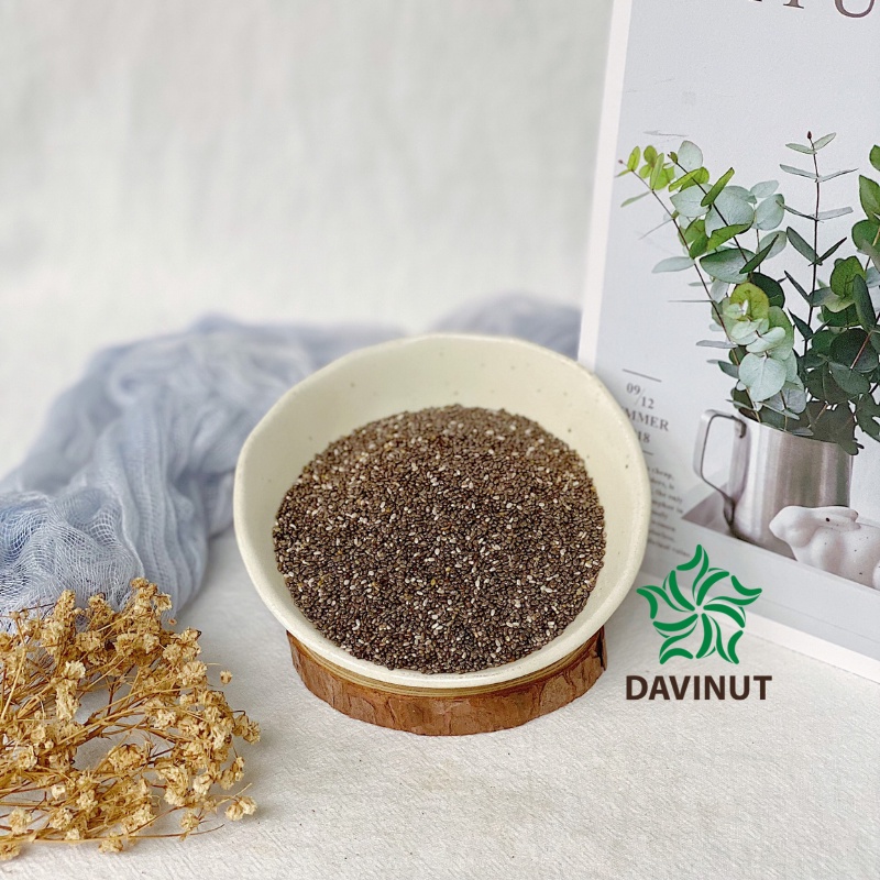 Hạt chia Davinut đen Úc giảm cân 500g chính hãng, hat chia seeds black organic hữu cơ cho bé ăn dặm, mua 1kg giá rẻ thật