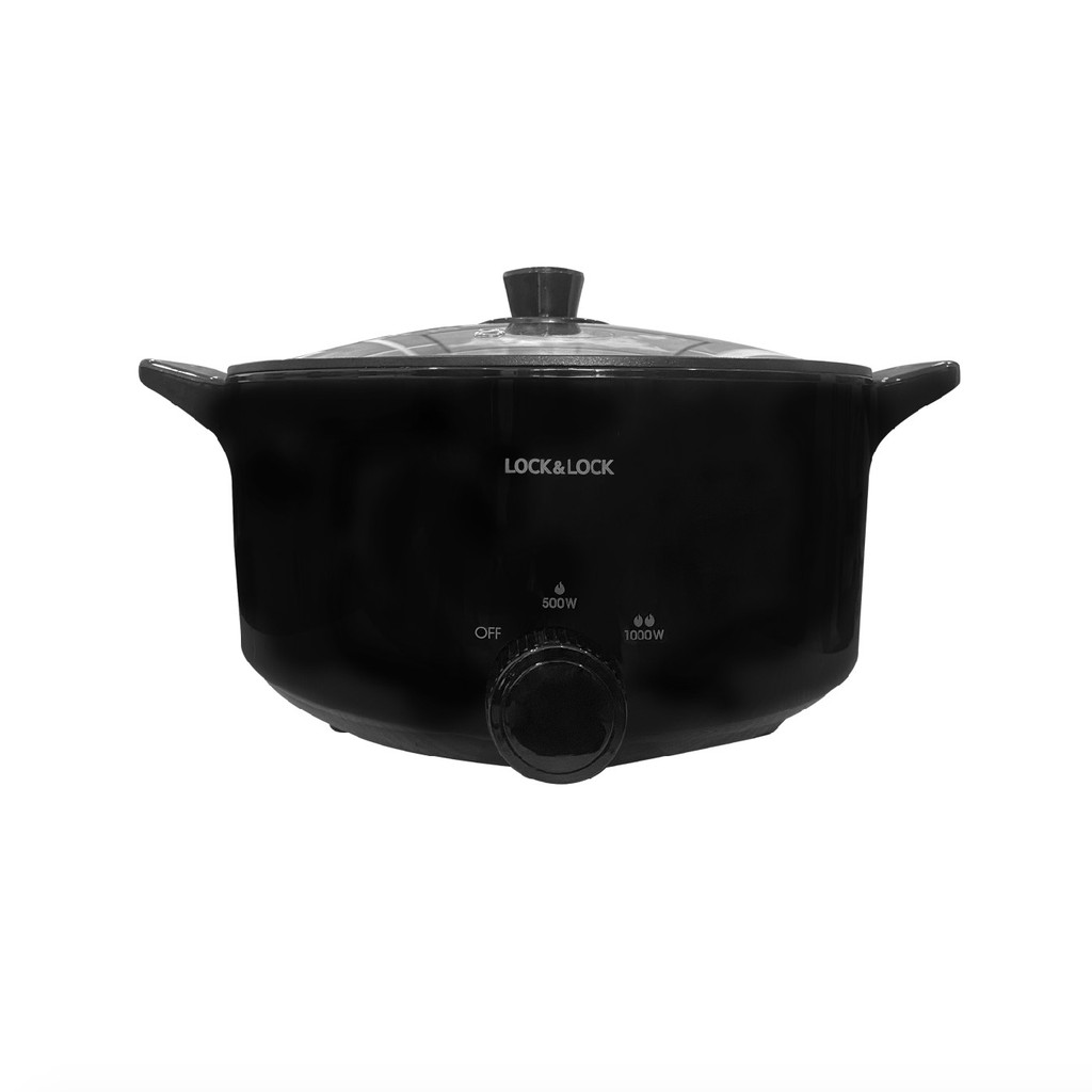 Nồi điện đa năng Lock&amp;Lock Versatile Hot Pot EJP546BLK 4L, 220V, 50Hz, 1000W – Màu đen - Hàng Chính Hãng