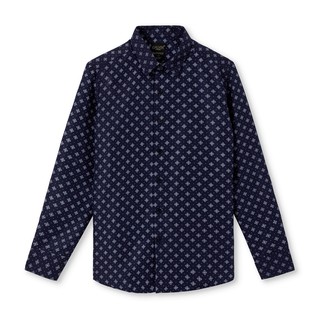 Áo sơ mi nam Galvin họa tiết dài tay chất cotton co giãn form ôm SMGV145 - Leo Vatino