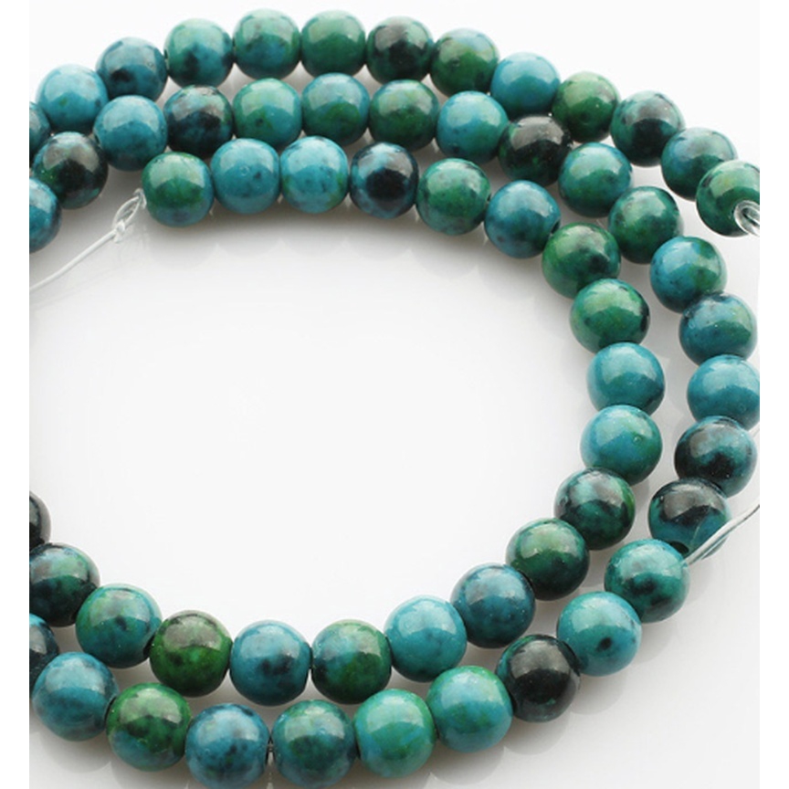 Chuỗi hạt đá xanh tự nhiên dùng làm đồ trang sức thủ công