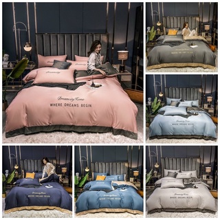 Bộ chăn ga gối phi lụa dream.home cao cấp