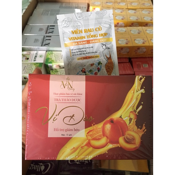 [Chính hãng 100%] TRÀ ĐÀO THẢO DƯỢC GIẢM CÂN X3 ĐÔNG ANH- TRÀ ĐÀO GIẢM CÂN MN Hộp 15 gói tặng kèm detox