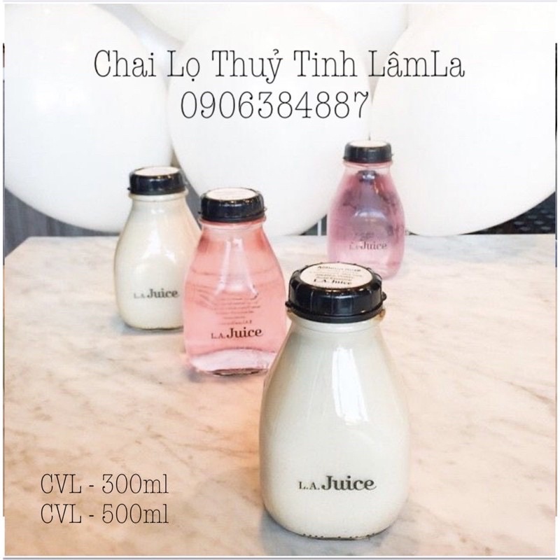 Hàng Mới Về Siêu Đeẹp | Chai Thuỷ Tinh Vuông Lùn Miệng Rộng Nắp Nhựa 500ml | Đựng Sữa Chua , Gia Vị , Nước Ép