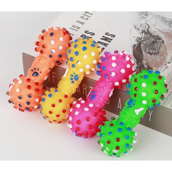 đồ chơi chó mèo cao su chíp chíp hình quả tạ