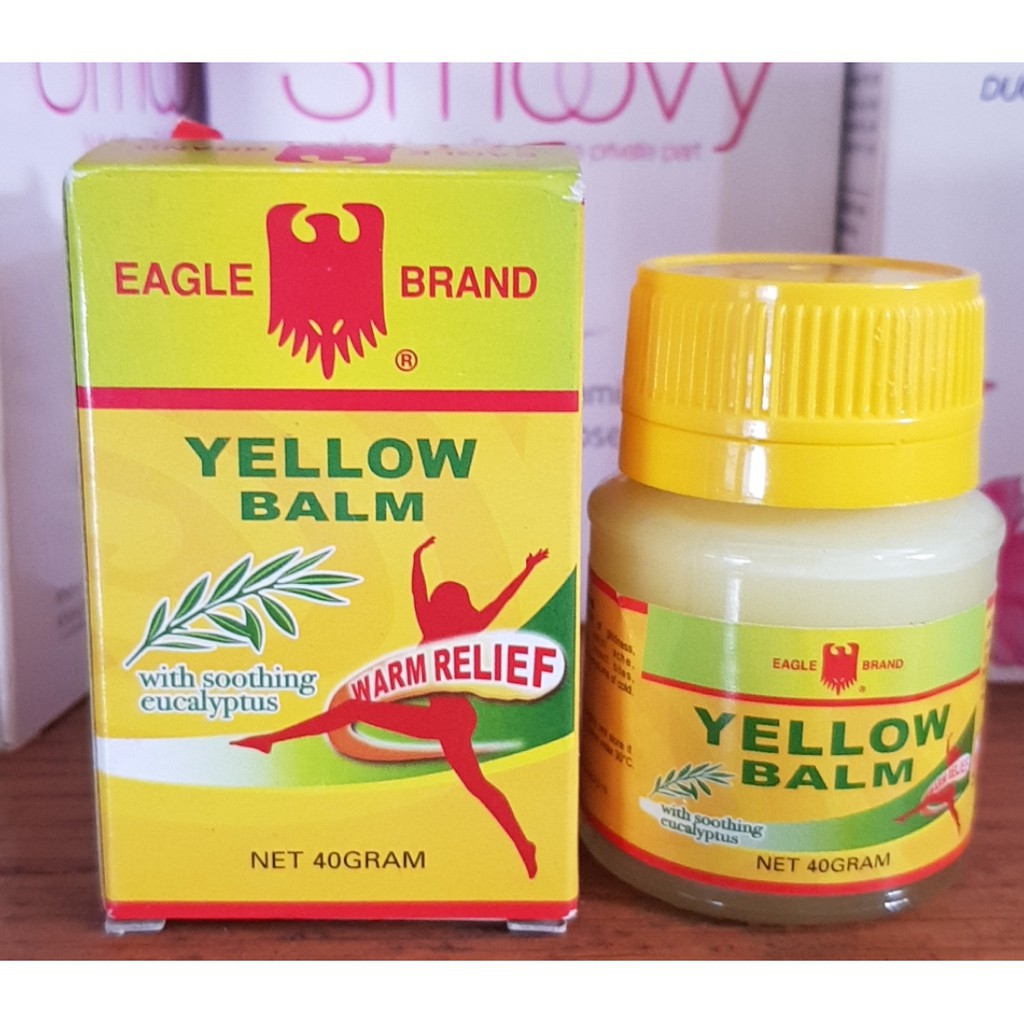 dầu cù là vàng con ó - Cao xoa Eagle Yellow Balm 40g