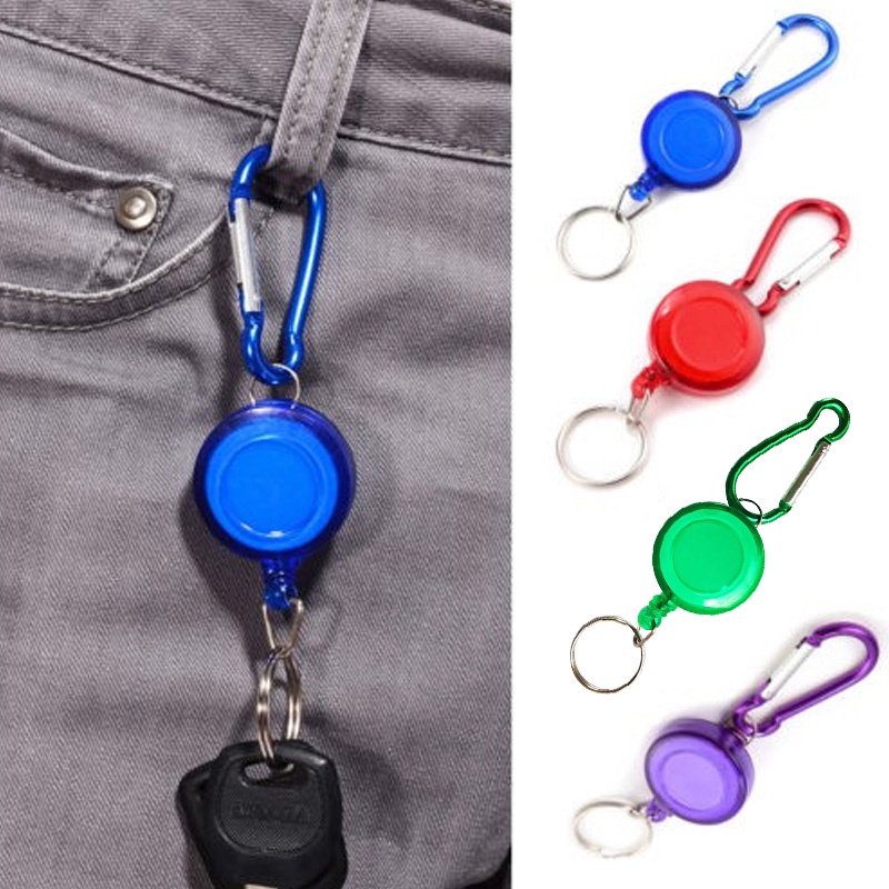 Móc Khóa Có Dây Kéo Dài 60cm Có Thể Thu Gọn Chống Thất Lạc Để Gắn Chìa Khóa Thẻ ID