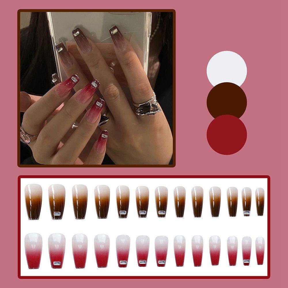 Hộp 24 Móng Tay Giả Múa Ba Lê Trang Trí Nghệ Thuật