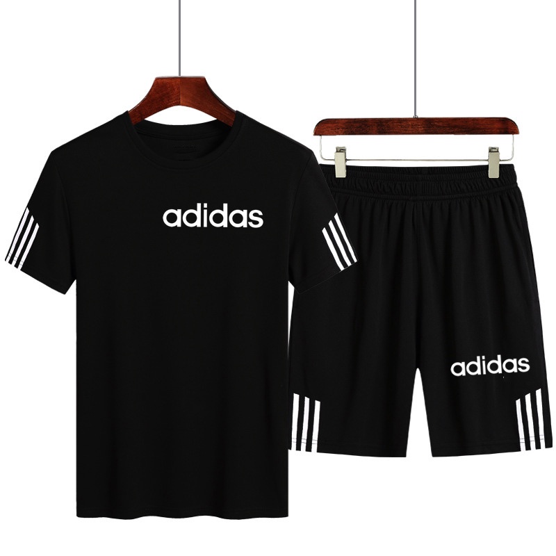Bộ Quần Áo Thể Thao Adidas Dáng Rộng Tay Ngắn / Ngắn Chất Liệu Mỏng Thoáng Khí Nhanh Khô Thiết Kế Cỡ Lớn Thời Trang 2022 Cho Nam