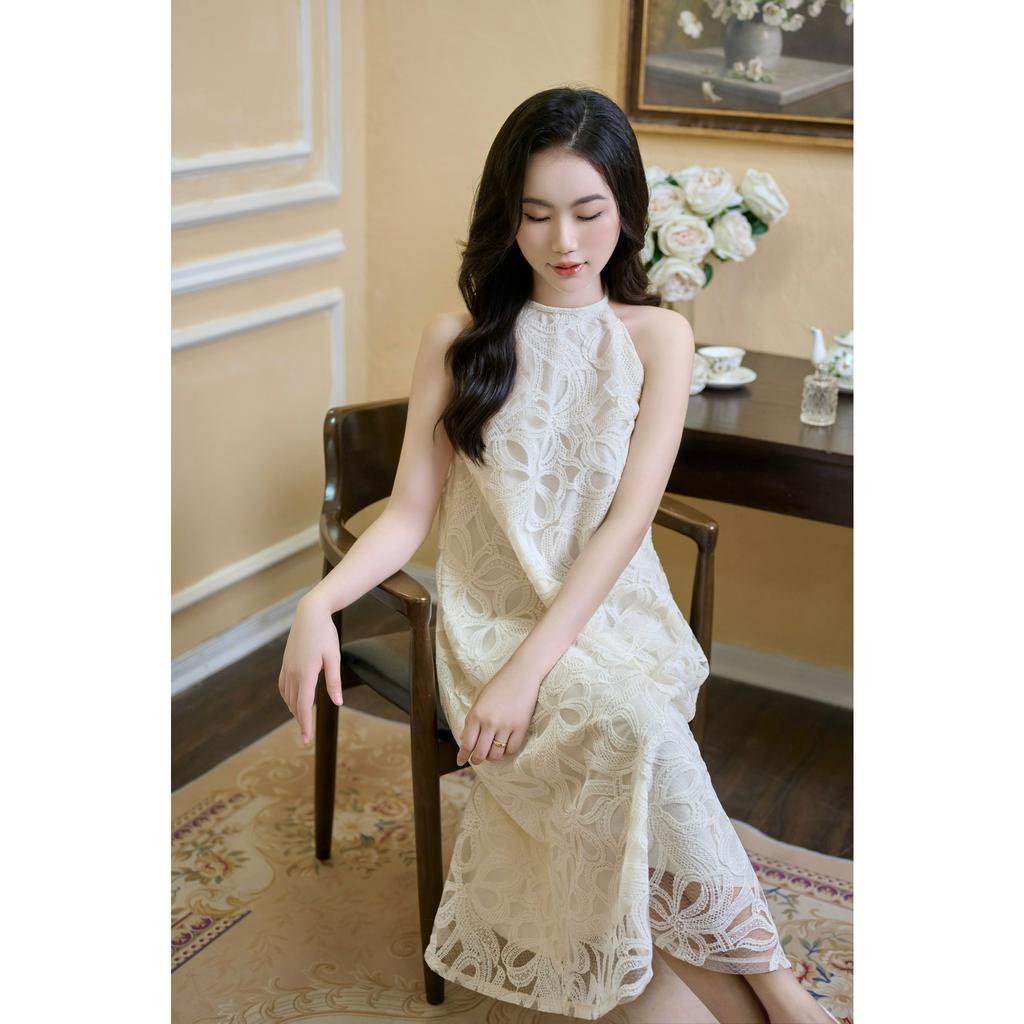 Váy babydoll , váy bầu thiết kế maxi đi biển chất liệu vải ren 2 lớp lót tơ cao cấp mềm mại nhẹ mát mặc đi vui chơi