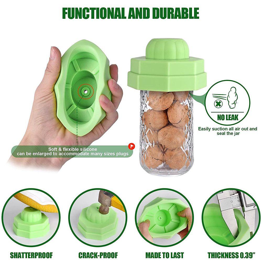 JUNE Bộ 2 Nắp Đậy Chân Không Bằng Silicone An Toàn Thực Phẩm