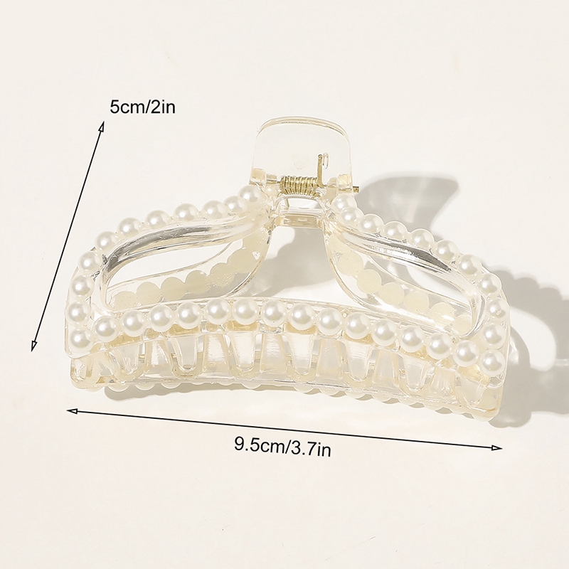 Kẹp tóc đuôi ngựa có ngạm đính ngọc trai xinh xắn thanh lịch
