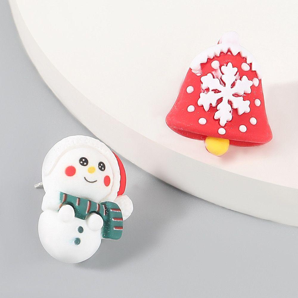 Khuyên Tai Thả Hình Cây Thông Giáng Sinh / Năm Mới / Người Tuyết Hoạt Hình Dễ
