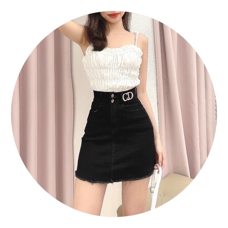 Chân váy quần jean ( cạp) lưng cao co giãn tốt ( hàng loại 1) siêu xịn đẹp ạ