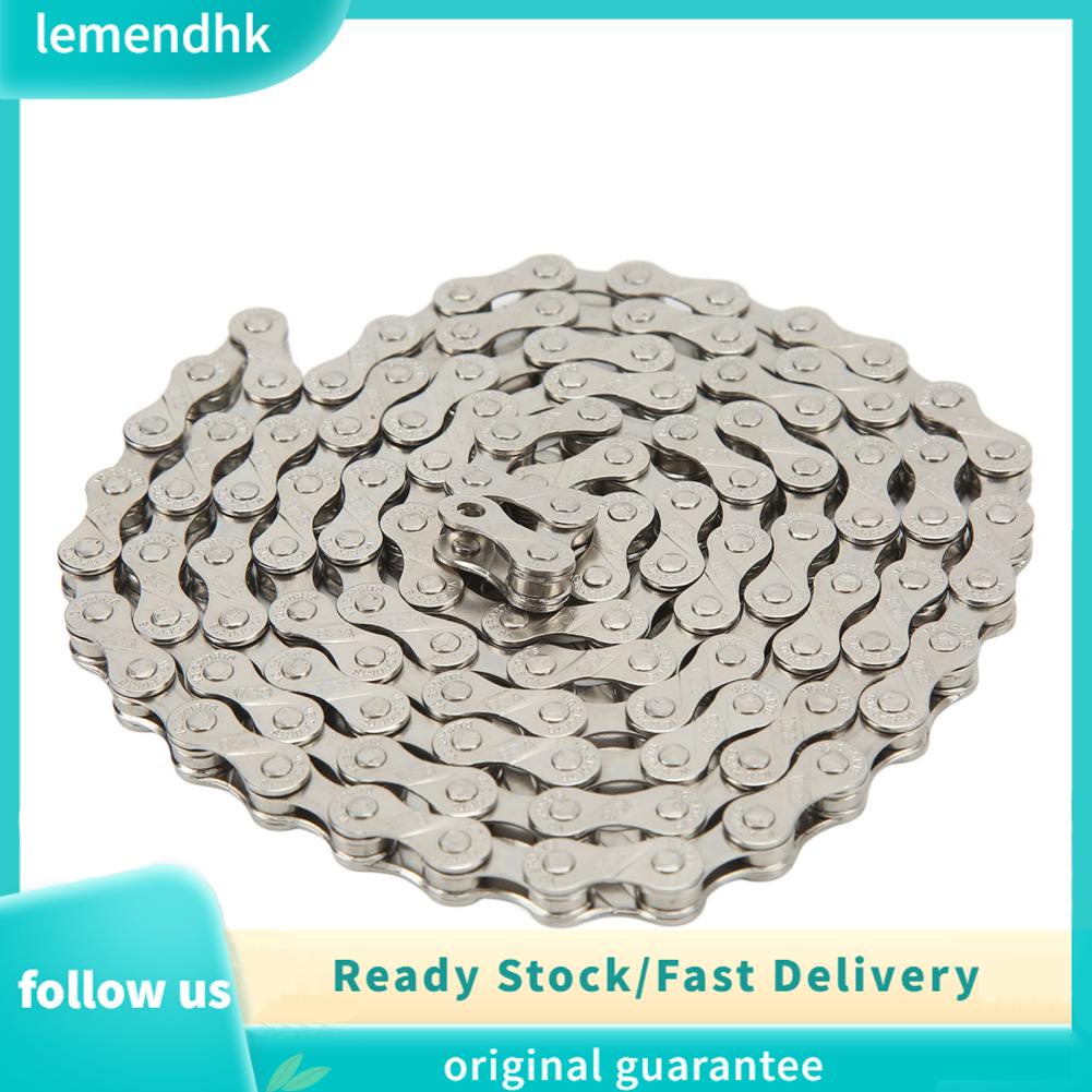 Lemendhk 8 Speed Bike Chain Carbon Steel Silver Road 116 Links Replacement for VG SPORTS