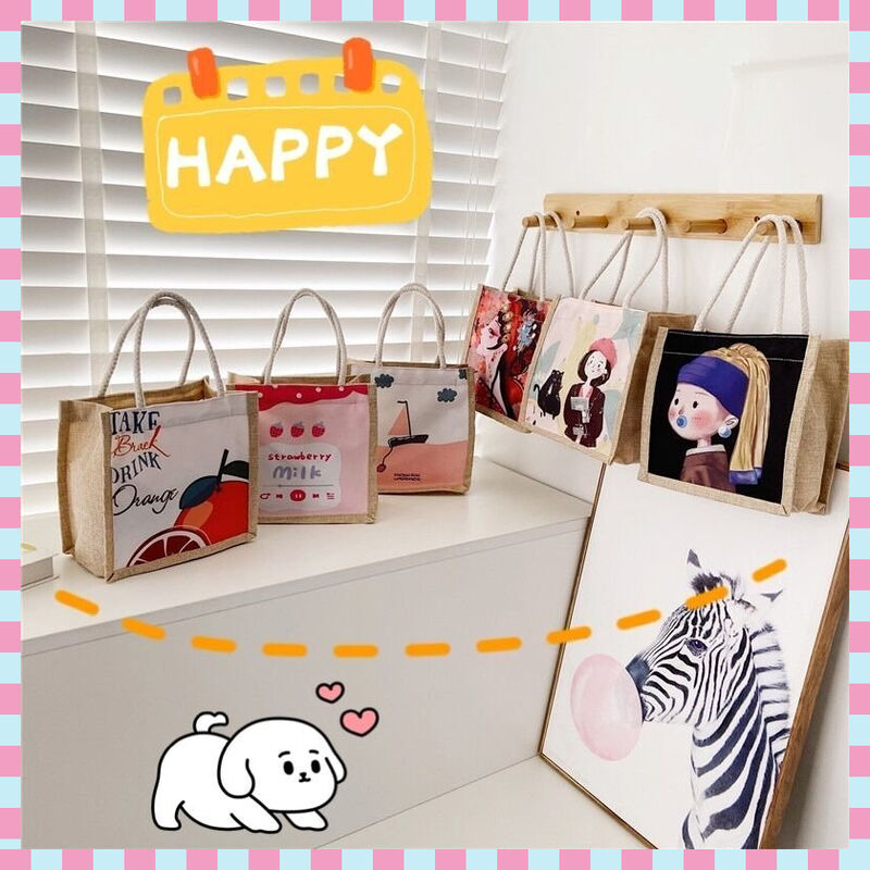 túi tote đeo chéo Túi vải Họa Tiết Hoạt Hình Dễ Thương Cho Nữ