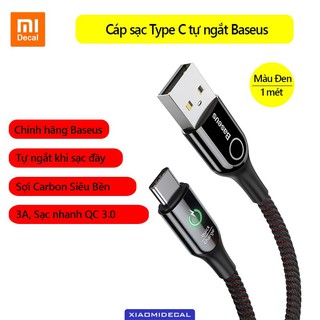 Cáp sạc Type C tự ngắt Baseus