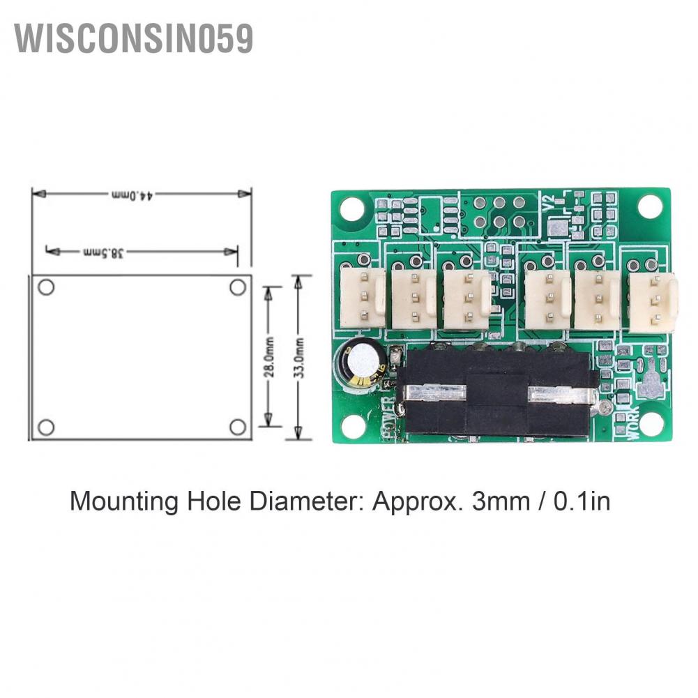 Wisconsin059 Bộ điều khiển tốc độ điều chỉnh của Hub quạt 2K ‑ 50KHZ 3Pin 2510 12V cho Vỏ máy tính công nghiệp