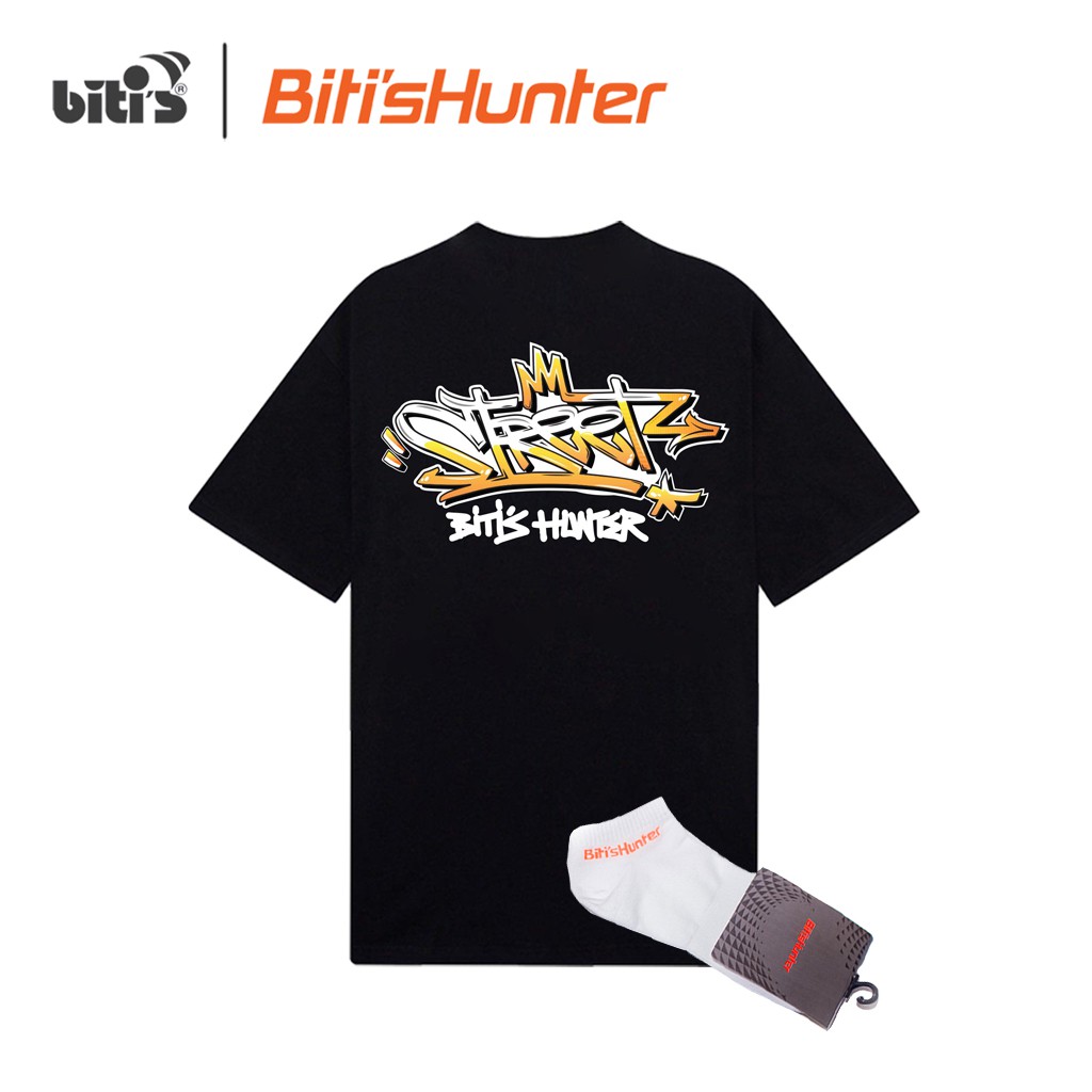 [Mã WABRBT502 giảm 10% đơn 250k] [QUÀ TẶNG KO BÁN] Combo Áo Thun BITI'S HUNTER GRAFFITI VÀ 1 Vớ Ngắn [FREESIZE]