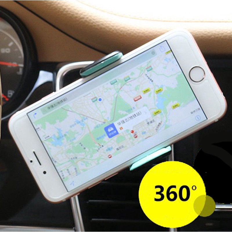 Giá đỡ điện thoại xoay 360 độ thiết kế phổ biến cho xe hơi GPS