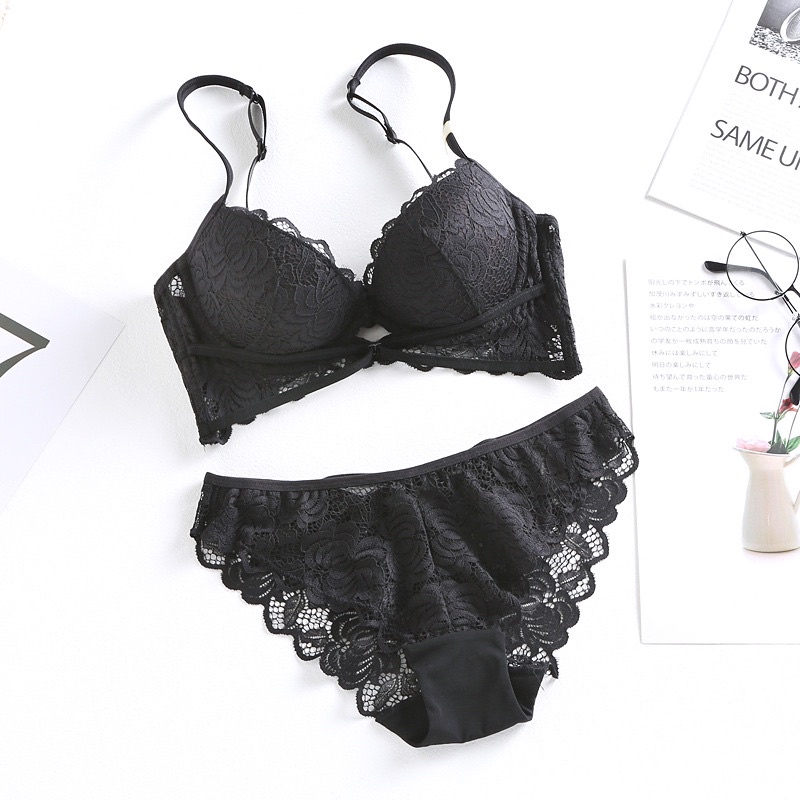 Bộ đồ lót ren mút vừa có gọng _ Set Lót Nữ cao cấp Nâng ngực Tự Nhiên
