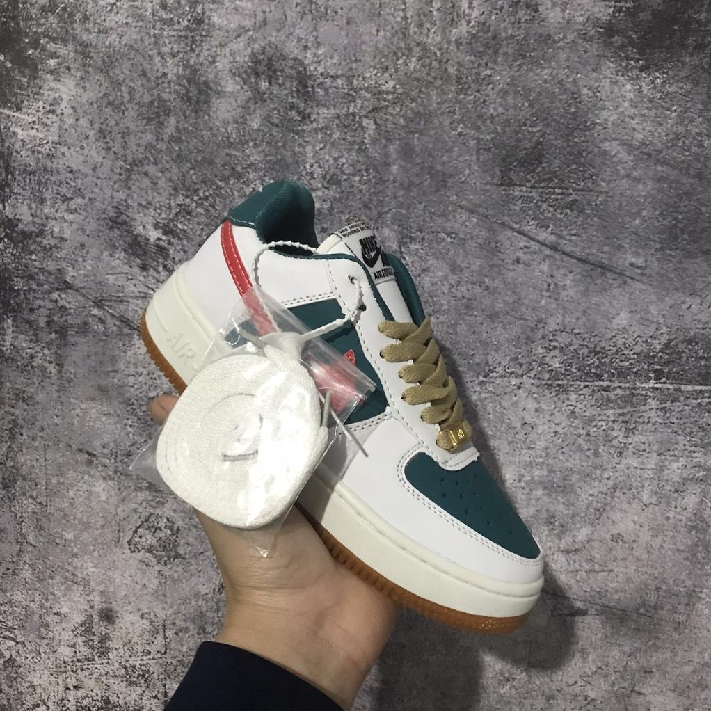 Giày sneaker AF1 trắng xanh đỏ Hot trend nam nữ, Giày thể thao FORCE 1 trắng đỏ dùng đi học,tập gym,chạy bộ