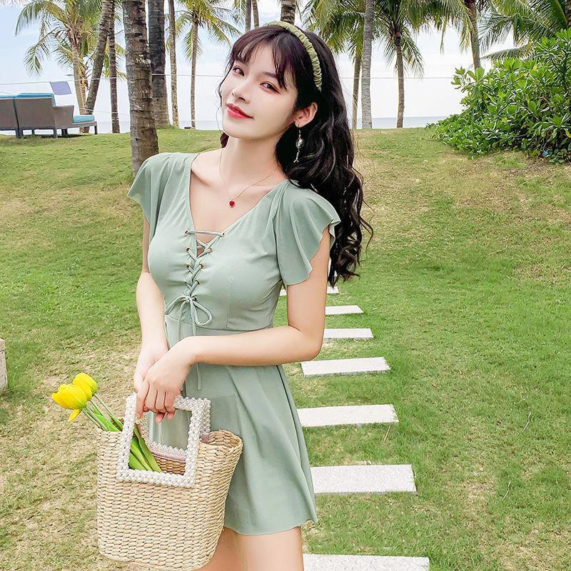 tu dungÁo tắm một mảnh nước nóng màu đỏ lưới xẻ tà kiểu mới suối Hàn Quốc siêu mỏng gợi cảm học sinh | BigBuy360 - bigbuy360.vn