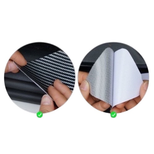 Bộ 4 dán bậc cửa vân carbon chống trầy xước bậc dẫm lên xuống xe hơi ô tô đủ thương hiệu xe LOẠI TỐT