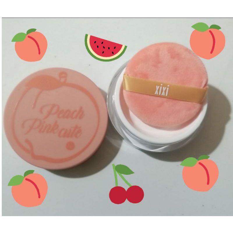 Phấn phủ kiềm dầu mùi đào của Kiss beauty