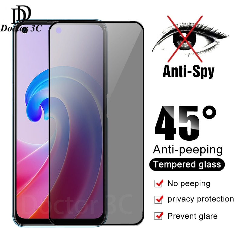 Kính cường lực chống nhìn trộm Full màn hình cho OPPO A98 A78 A58 A17K A96 A77 A77s A76 A95 A74 A57 A54 A93 A16 A16K A15s A12 A93 A55 A53 A33 A92 A72 A52 A91 A31 F11 F9 Pro A5s 4G 5G