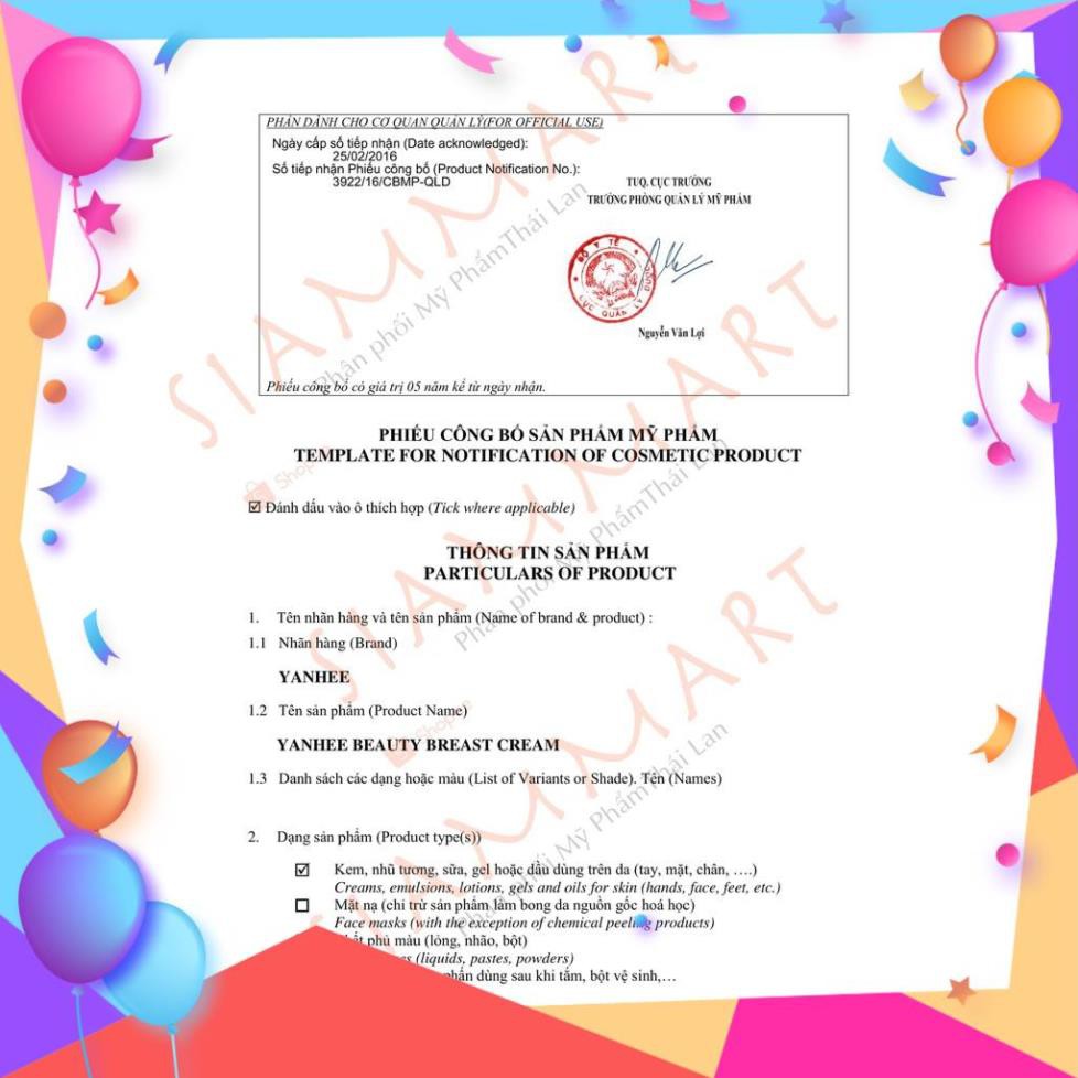 [Hàng chuẩn] Kem Mát Xa Nở Ngực Yanhee - 30gr | BigBuy360 - bigbuy360.vn