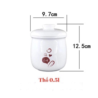 Thố hầm cách thuỷ Bear 0.5l