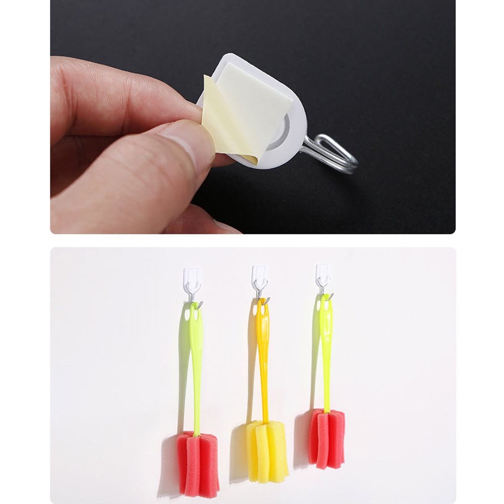 Set 6 móc nhựa hình chữ U treo đồ dán tường chắc chắn tiện dụng