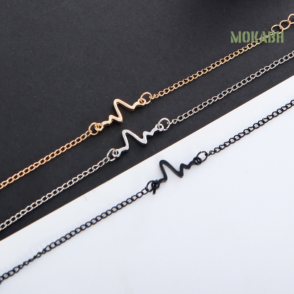 Vòng Đeo Tay Họa Tiết Sóng Âm Độc Đáo Thời Trang Cho Cặp Đôi