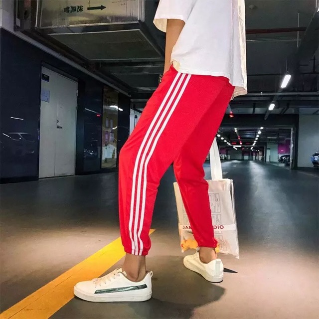 [HÀNG HOT JOGGER] QUẦN JOGGER 3 SỌC TRẮNG ĐỎ