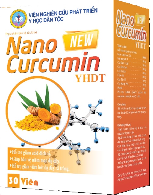 Nghệ Nano Curcumin yhdt của Viện Y học dân tộc hỗ trợ điều trị bệnh về dạ dày thành phần thảo dược tự nhiên an toàn