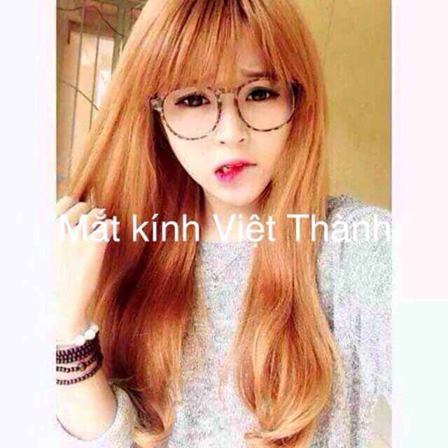gọng kính mắt mèo tròn thời trang mắt kính teen giả cận không độ MTT1