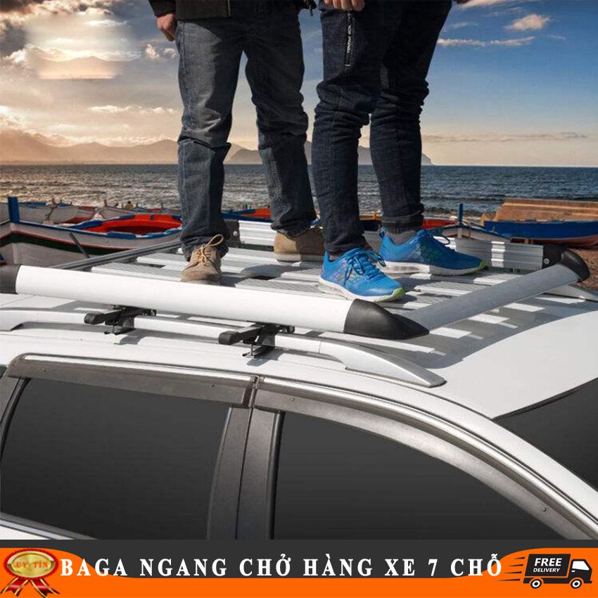 Baga Nóc Ô TÔ Chở Hàng Giá Nóc Xe Ô TÔ Vuông 7 Chỗ Hợp Kim Nhôm Chịu Lực 140*100 cm