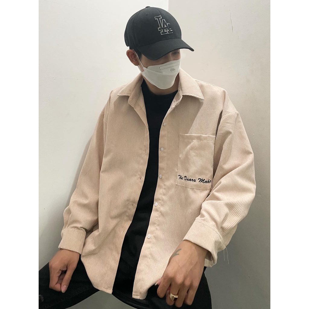 Áo sơ mi, áo khoác nhung form rộng Nam Nữ Unisex / Ulzzang - Gin store