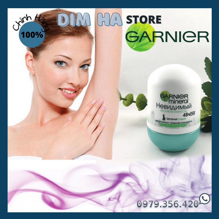 Lăn Nách Trứng Garnier Miniral 50ml Của Nga - Bảo Vệ 48h Không Ố Vàng