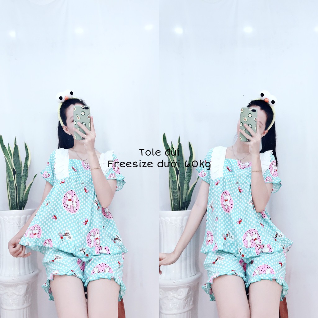 Đồ Ngủ Nữ Lụa Mặc Nhà Pijama Quảng Châu Tole Đùi Đáng Yêu | BigBuy360 - bigbuy360.vn