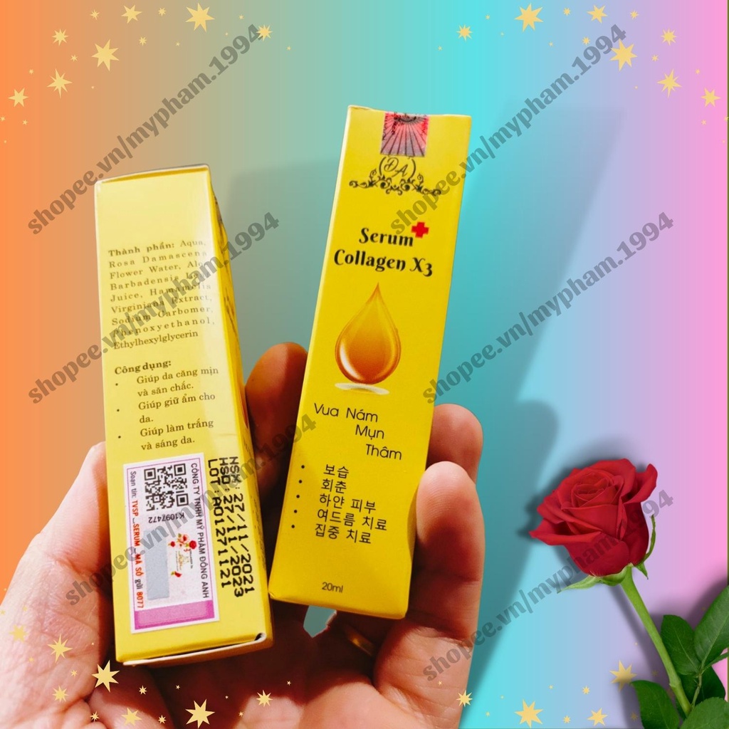Serum Collagen X3 xóa thâm nám căng bóng da ⭐Chính Hãng ⭐ Serum X3 Đông Anh