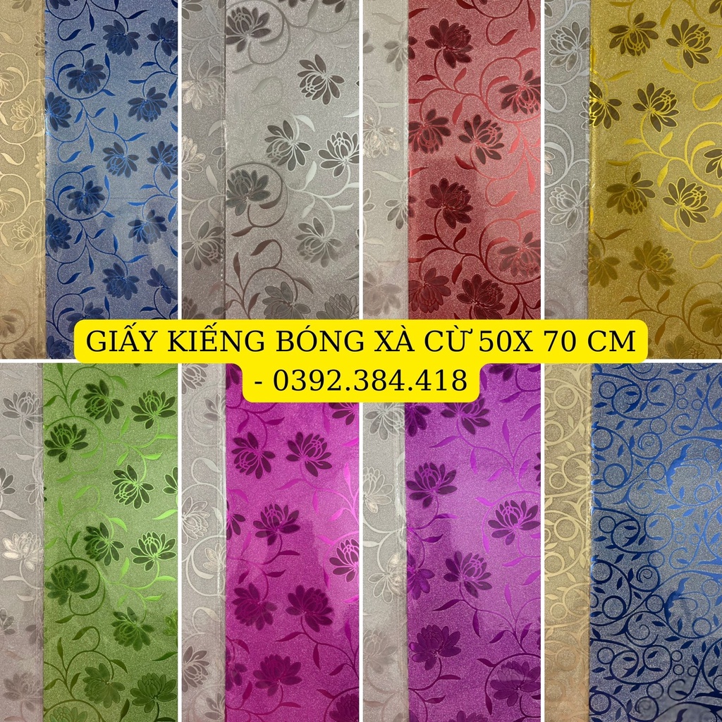 [1 TỜ] GIẤY KIẾNG XÀ CỪ CAO CẤP HOA 50 X70 CM