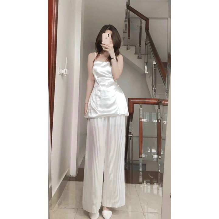 SET ÁO HỞ LƯNG QUẦN SUÔNG DẬP LY