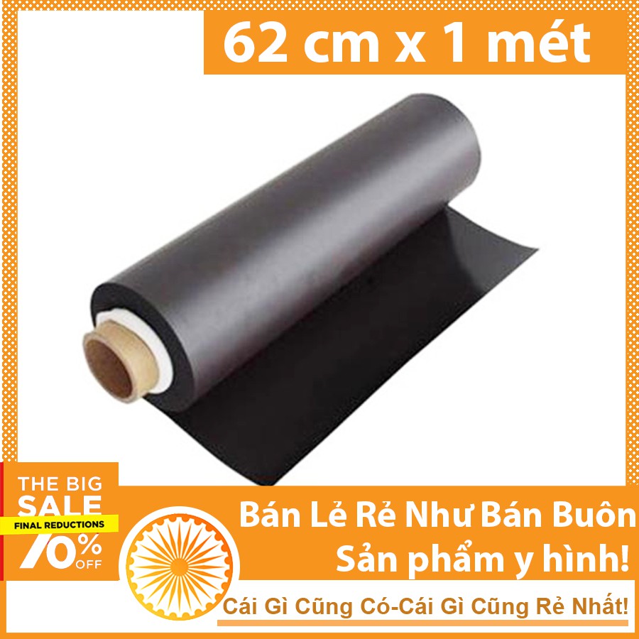 Nam châm dẻo dán ô tô có kích thước 62cmx1m dày 0.75mm