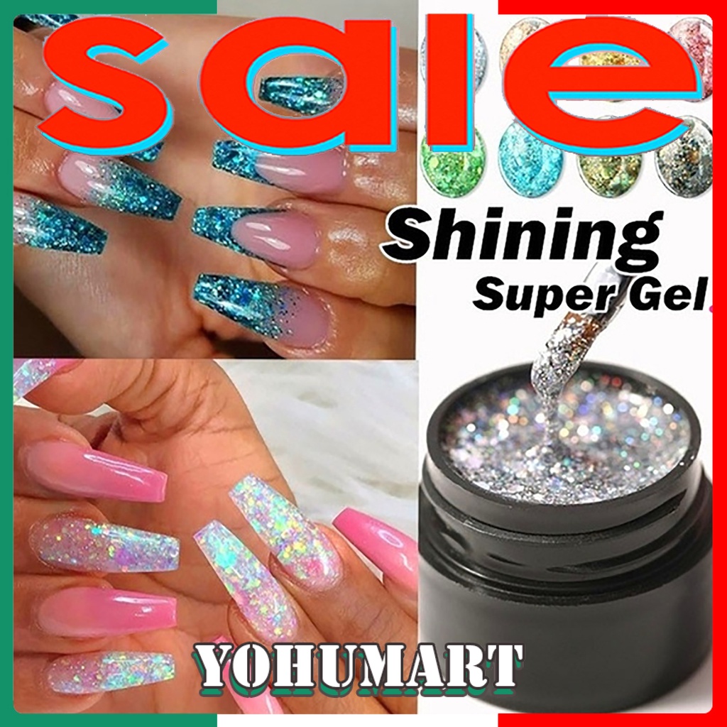 Sơn gel kim tuyến 5ml trang trí móng tay nghệ thuật