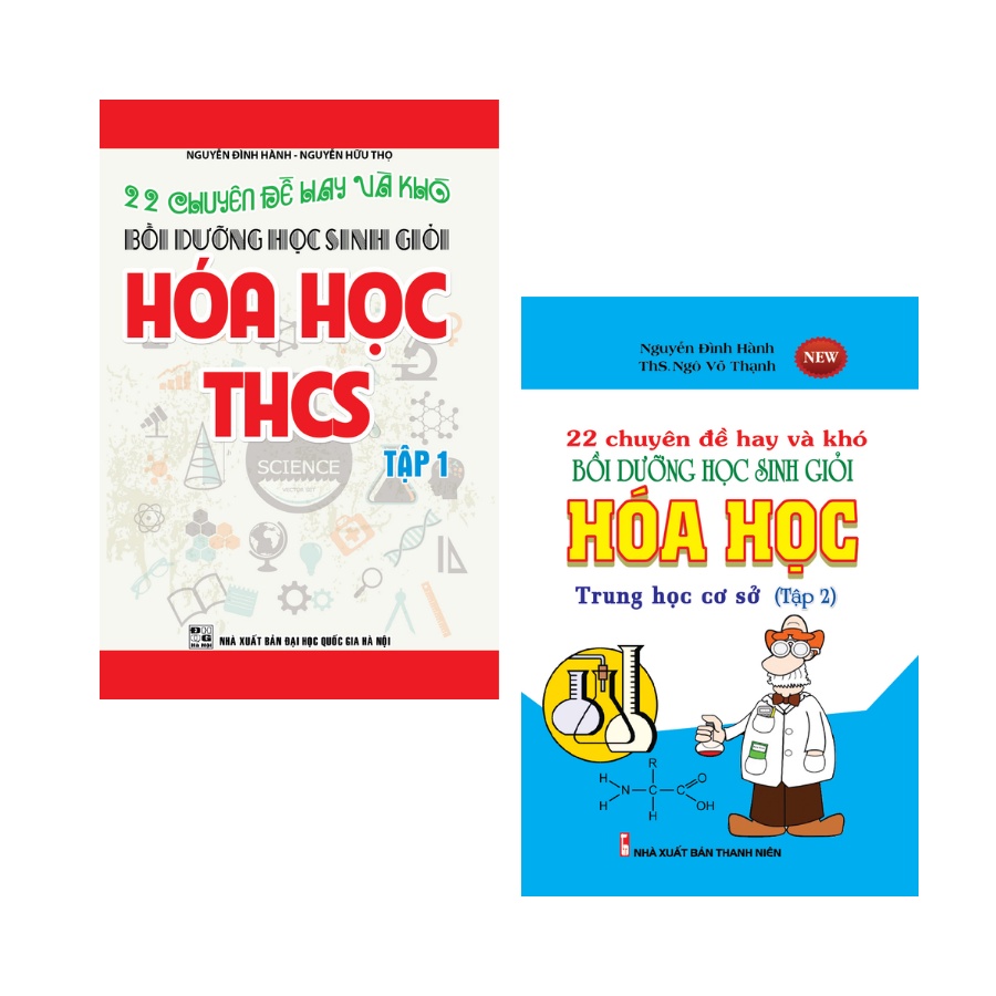 Sách - Combo 22 Chuyên Đề Hay Và Khó Bồi Dưỡng Học Sinh Giỏi Hóa Học THCS ( Tập 1 + Tập 2 )