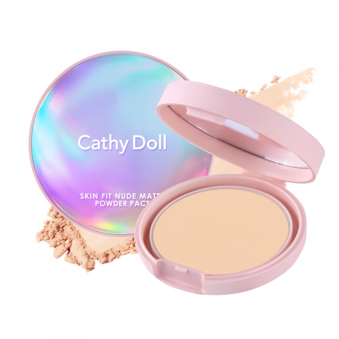 Phấn phủ Cathy Doll Skin Fit Nude Matte Powder Pact SPF30 PA+++ 12g