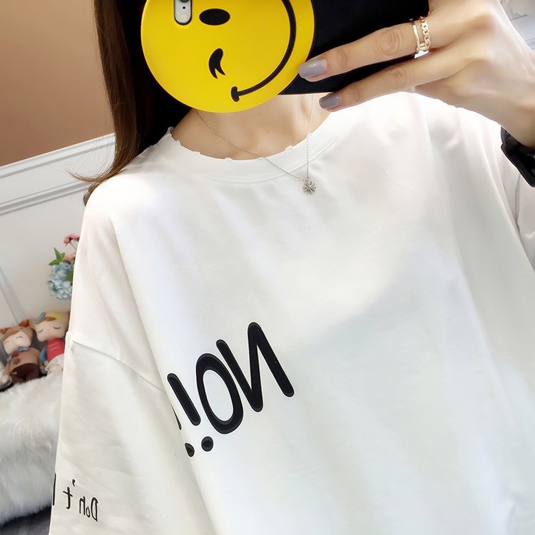 Áo Thun Tay Lỡ In Chữ NO! - Vải Cotton Dày dặn, Co dãn 4 chiều, Thoáng mát - Áo Phông Nam, Nữ | BigBuy360 - bigbuy360.vn